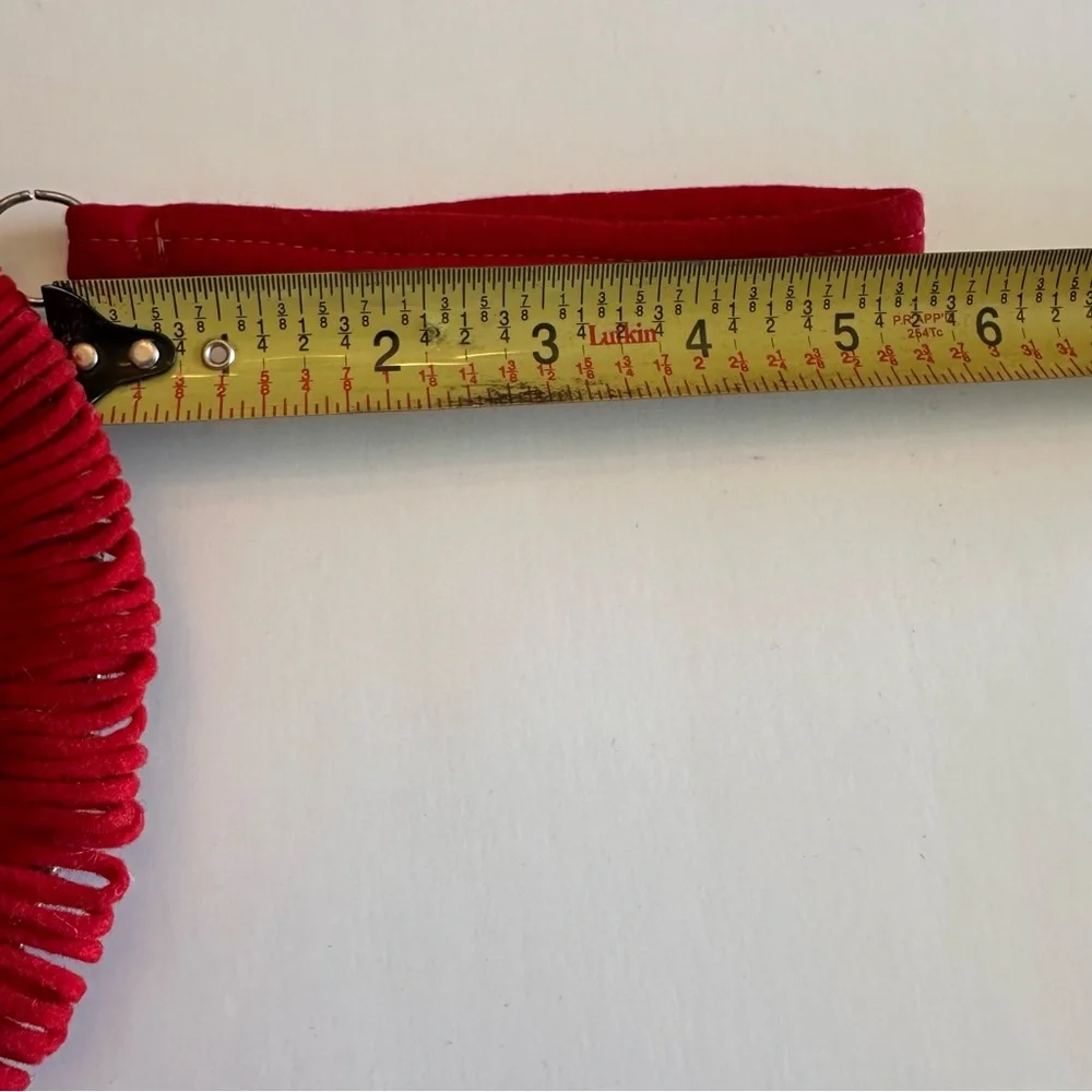 WICKED Poppy Vintage OOAK Round Red Boho Wristlet